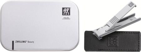 Kompakt-Nagelknipser mit Metallbox, Edelstahl mattiert