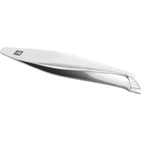 Queransicht eines ZWILLING Premium Nagelhautschneiders aus rostfreiem Edelstahl mit scharfen, abgewinkelten Schneiden.