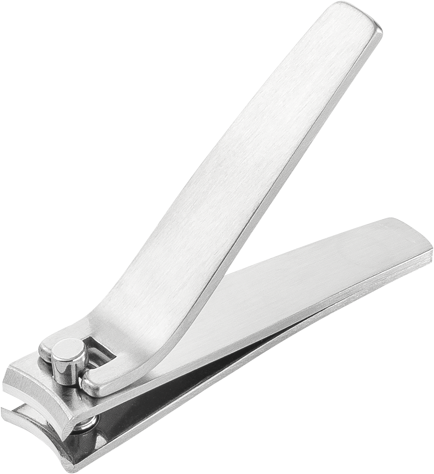 Queransicht eines ZWILLING Premium Nagelknipsers aus rostfreiem Edelstahl mit gebogener Schneide.