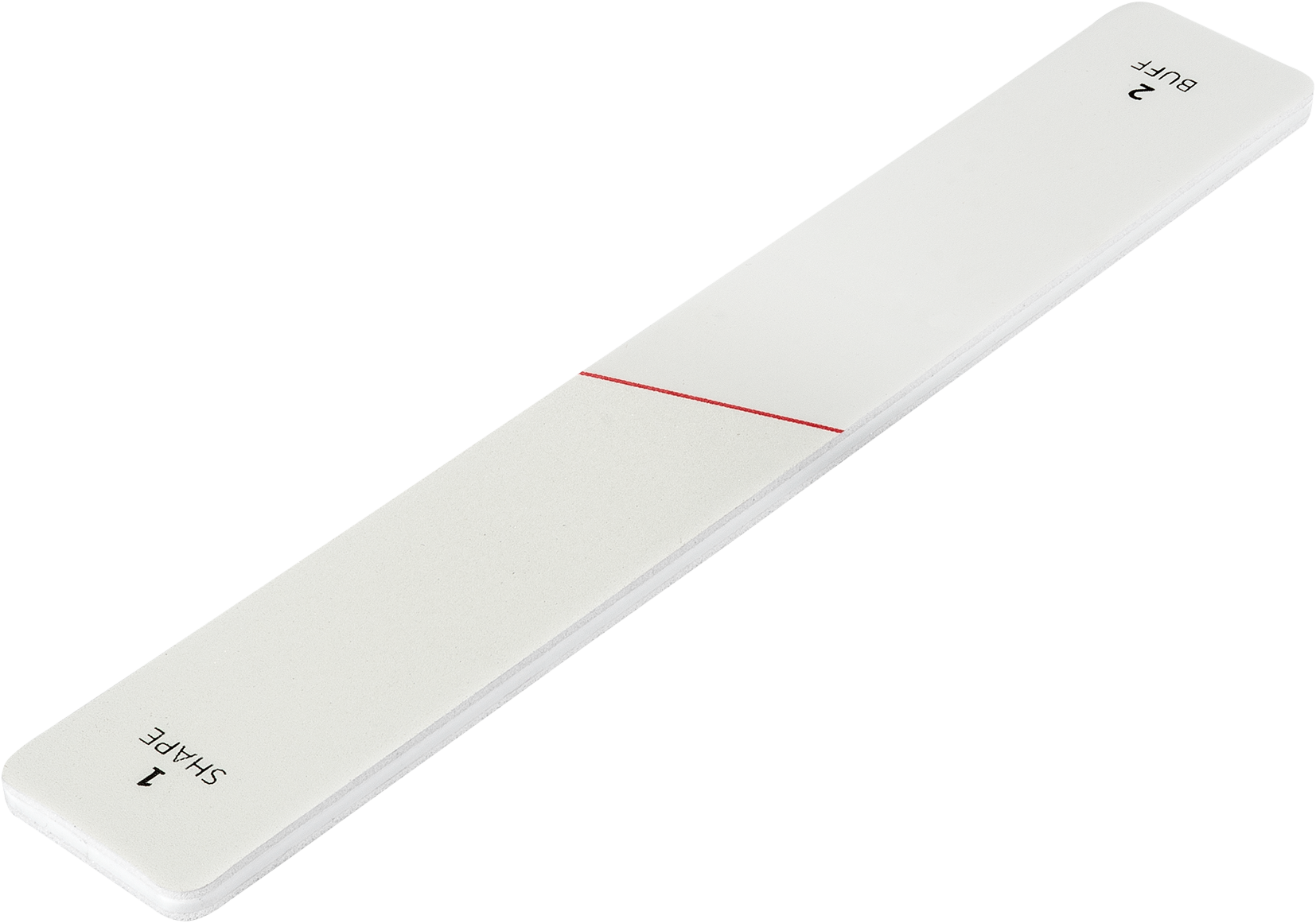 Queransicht einer ZWILLING Premium Polierfeile, mit dem Feilenblatt &quot;Shape&quot; und &quot;Buff&quot;.
