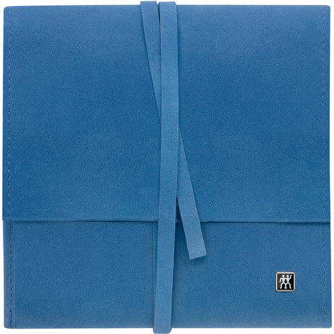 Premium Maniküre Set 5-tlg.Echtleder, blau, Gold Edition