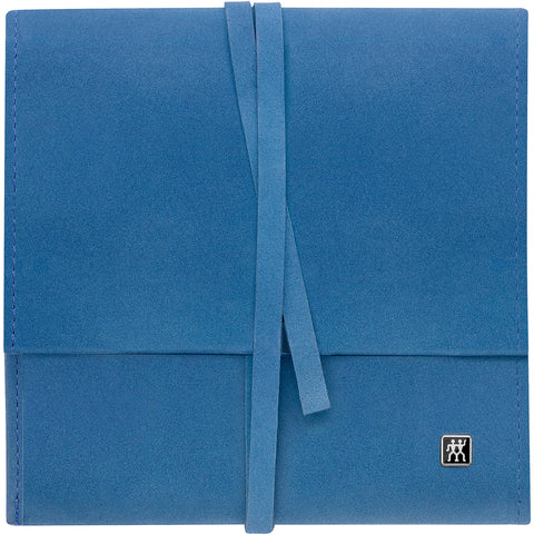 Premium Maniküre Set 5-tlg.Echtleder, blau, Gold Edition