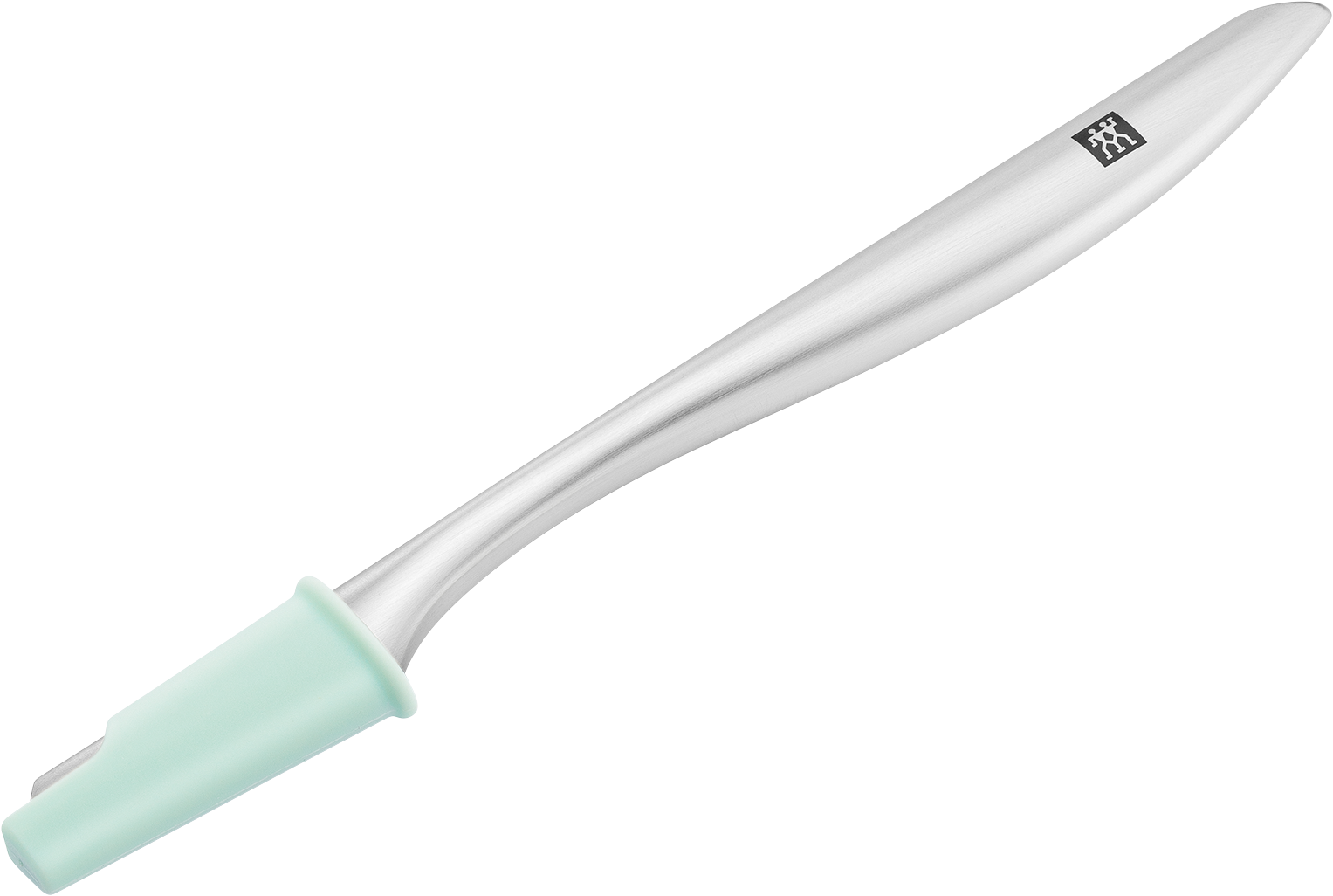 Queransicht eines ZWILLING Premium Gesichtshaar-Rasierers aus rostfreiem Edelstahl.