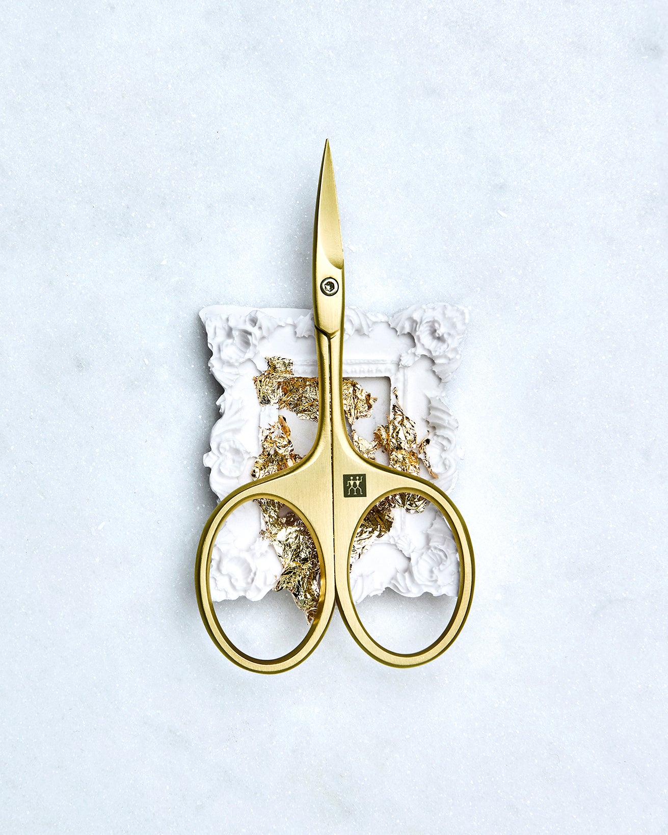 Nagelhautschere, gold mattiert