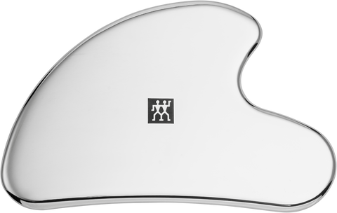 ZWILLING Premium Edelstahl-Gesichtsmassager für wohltuende Gua-Sha-Behandlungen.