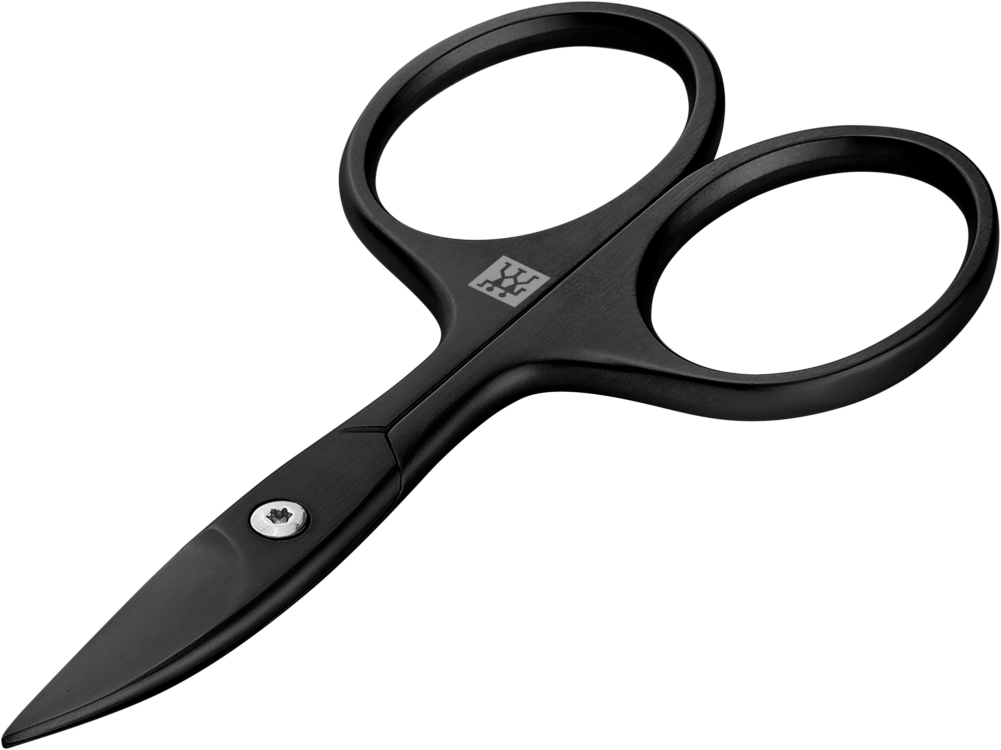 Queransicht einer ZWILLING Premium Nagelschere in schwarz mit scharfen, präzisen Klingen und ergonomischen Griffen.