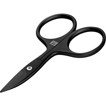 Queransicht einer ZWILLING Premium Nagelschere in Schwarz mit scharfen, präzisen Klingen und ergonomischen Griffen.