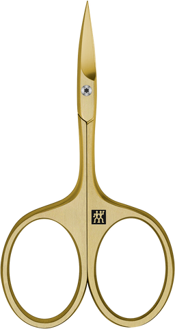 ZWILLING Premium  Nagelhautschere in Gold mit scharfer, spitz zulaufender Schneide.