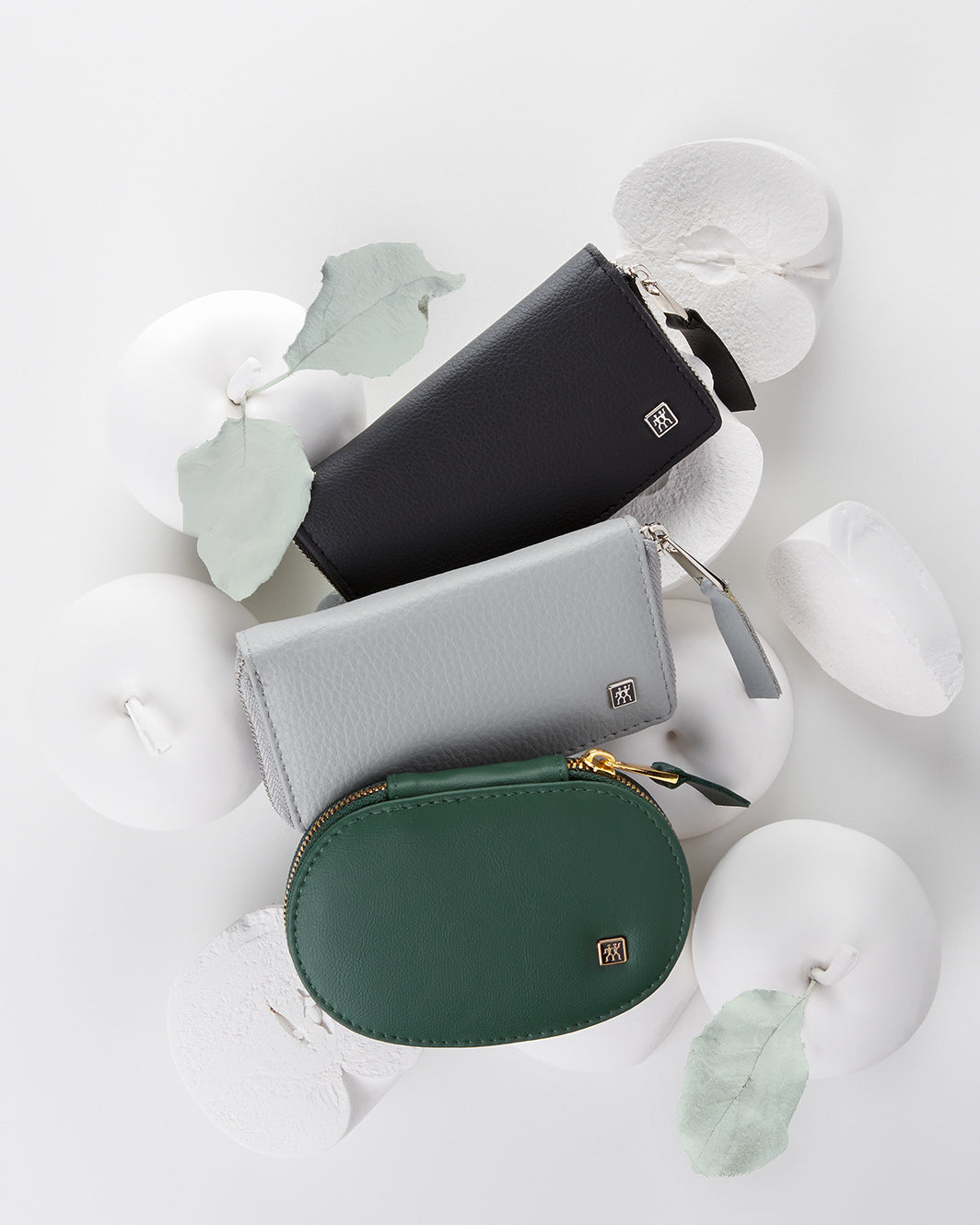 Maniküre Pediküre Set 3tlg. mit Kompakt-Nagelknipser, vegan, grün