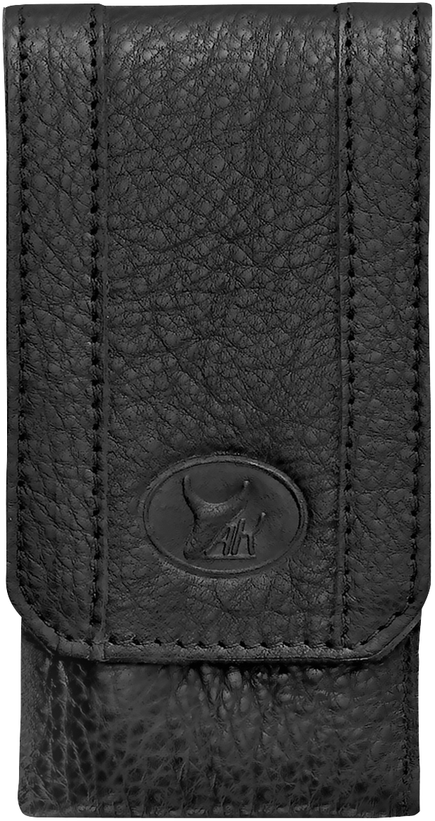 Frontalansicht eines ZWILLING Premium Sets 3tlg. in schwarz mit essentiellen Pflegeinstrumenten aus rostfreiem Edelstahl.
