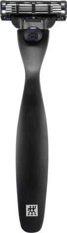 ZWILLING Premium Edelstahlrasierer mit mattschwarzer, hochfester PVD-Beschichtung.