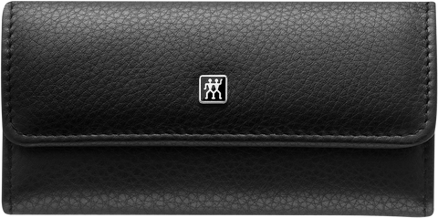 Frontalansicht eines ZWILLING Premium Sets 4tlg. in schwarz mit essentiellen Pflegeinstrumenten aus rostfreiem Edelstahl.