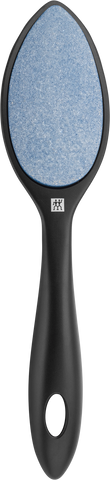 ZWILLING Premium Keramik-Hortnhautentferner in Schwarz mit grober und feiner Seite für die schonende Fußpflege.