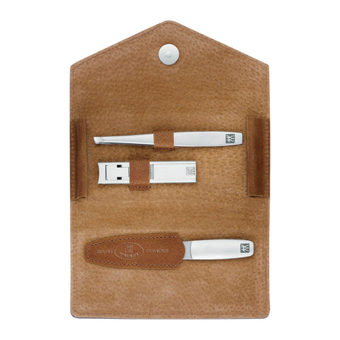 Filz-Etui, grau, 3-tlg.