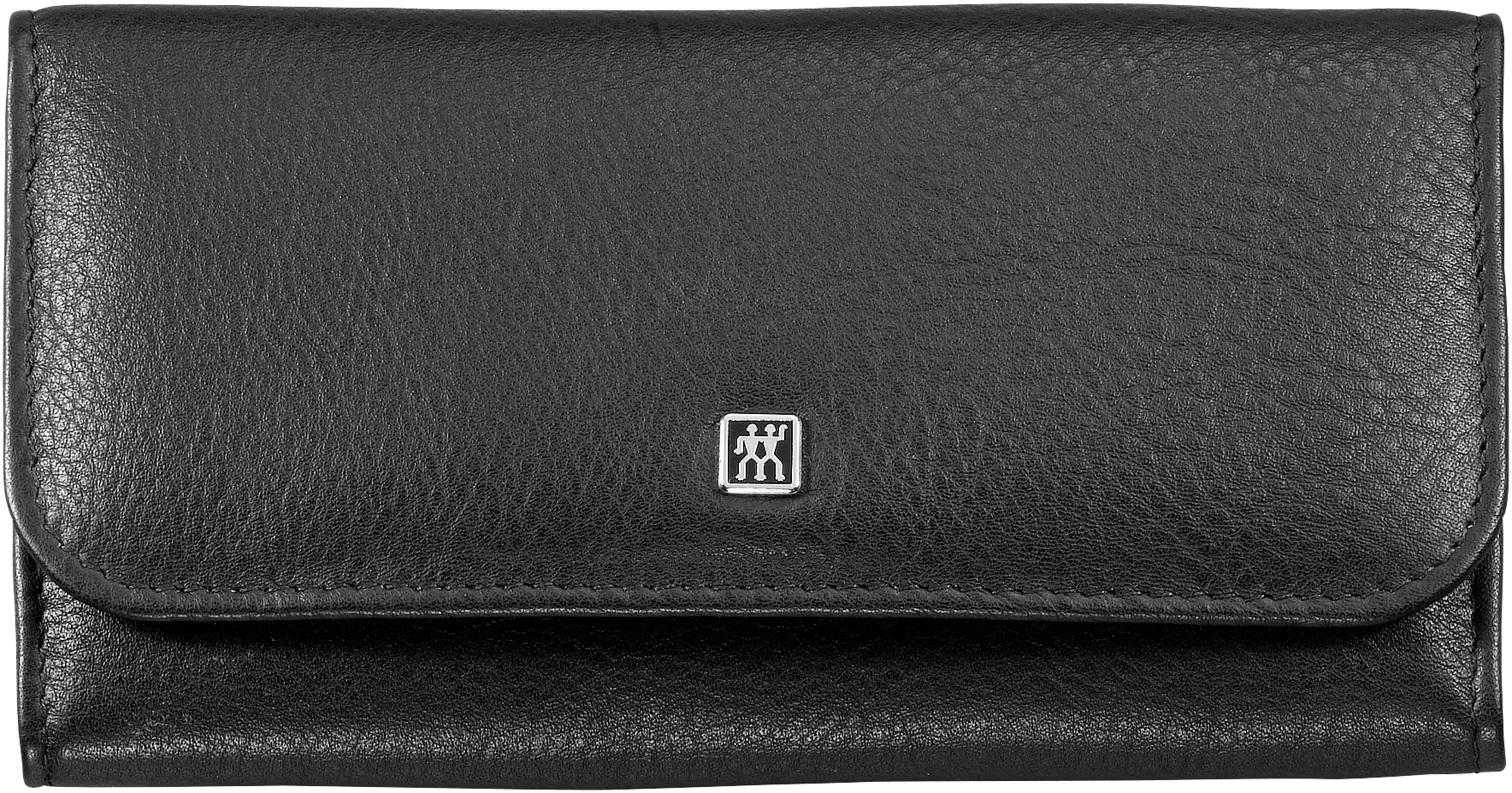 Frontalansicht eines ZWILLING Classic Sets 5tlg. in schwarz mit den meistgenutzten Pflegeinstrumenten aus rostfreiem Edelstahl.