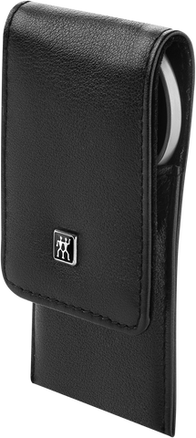 Premium Maniküre Set 3 tlg. Echtleder, schwarz