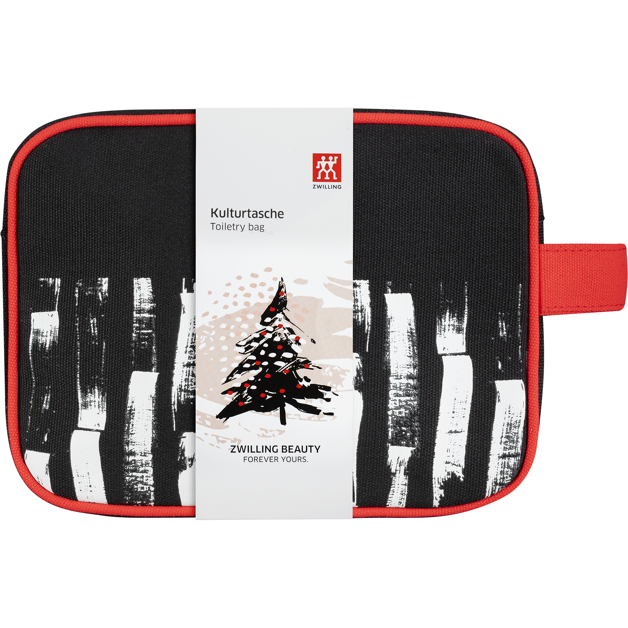 Kosmetiktasche, schwarz weiß