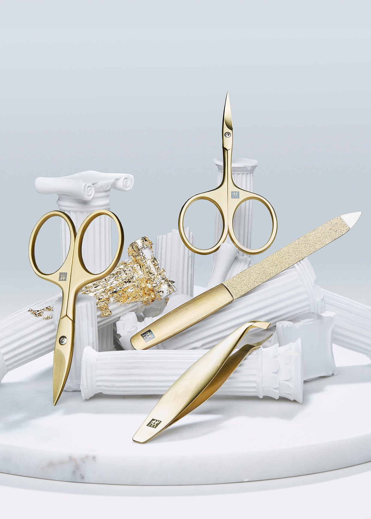 Nagelhautschere, gold mattiert