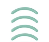 Vier ZWILLING Premium Silikonpads in mint für die ZWILLING Premium Wimpernzange.