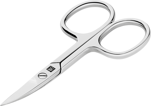 Queransicht einer ZWILLING Classic Nagelschere aus rostfreiem Edelstahl mit scharfen, präzisen Klingen und ergonomischen Griffen.