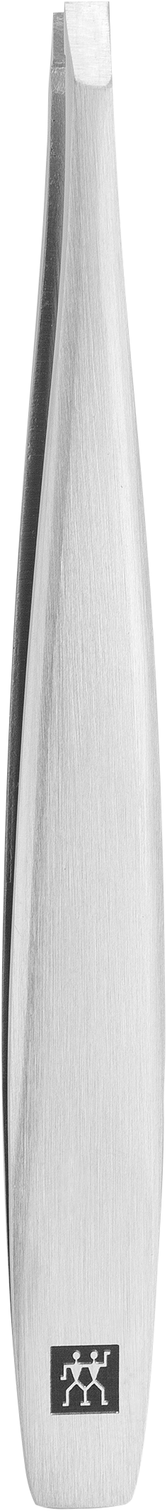 ZWILLING Premium gerade Pinzette aus rostfreiem Edelstahl mit handgeschliffenen, angerauten Spitzen mit großer Zupffläche.
