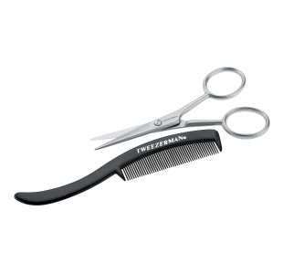 Moustache Scissors & Comb - Bartschere & Bartkamm