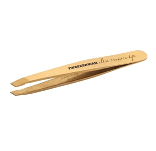 Mini Ultra Precision Slant Tweezer - Schräge Mini Pinzette, Gold