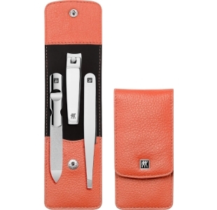 Maniküre Set 3tlg. mit Nagelknipser, Frühlingsset, Coral
