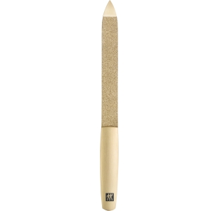 ZWILLING Premium Saphir-Nagelfeile in Gold mit grob-und feinkörnigen Feilenflächen zum Kürzen und Formen inklusive Reinigungsspitze.
