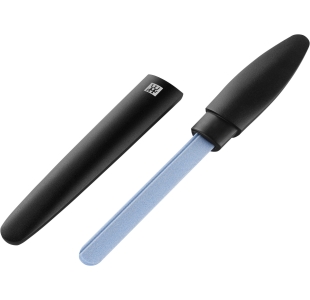 ZWILLING Premium Keramik-Nagelfeile in schwarz mit grob-und feinkörnigen Feilenflächen zum Kürzen und Formen, ohne Schutzkappe.