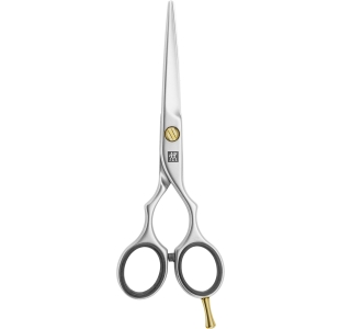 ZWILLING Premium Haarschere aus rostfreiem Edelstahl mit Mikrozahnung für präzisen Schnitt.