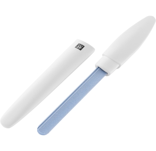 ZWILLING Premium Keramik-Nagelfeile in weiß mit grob-und feinkörnigen Feilenflächen zum Kürzen und Formen, ohne Schutzkappe.