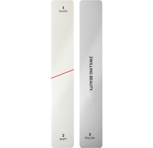 ZWILLING Premium Polierfeile mit drei unterschiedlich feinen Seiten zum Formen, Glätten und Polieren.