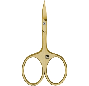 ZWILLING Premium  Nagelhautschere in Gold mit scharfer, spitz zulaufender Schneide.