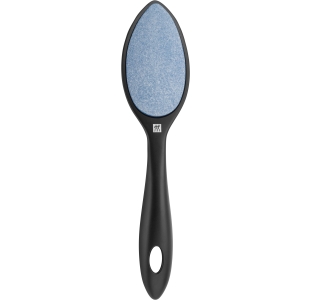 ZWILLING Premium Keramik-Hortnhautentferner in Schwarz mit grober und feiner Seite für die schonende Fußpflege.