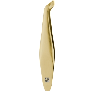ZWILLING Premium Nagelhautschneider in gold mit scharfen, abgewinkelten Schneiden.